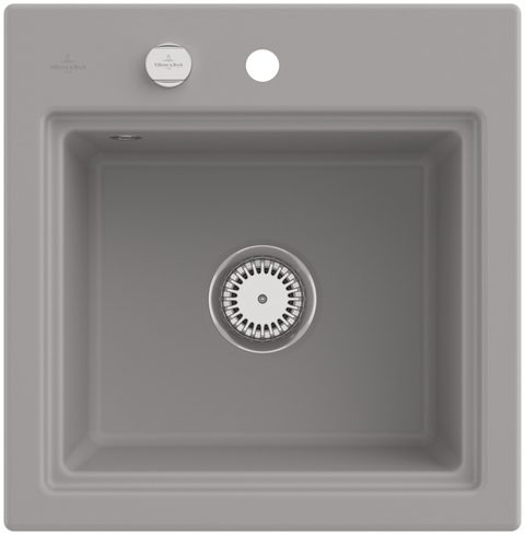 Villeroy & Boch Subway Style 50 S (odkapávač antracit) – vestavný dřez, barva Fossil – pohled 2