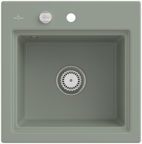 Villeroy & Boch Subway Style 50 S (odkapávač antracit) – vestavný dřez, barva Morning Green – pohled 2