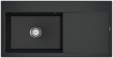 Villeroy & Boch Subway Style 60 – vestavný dřez, barva Pure Black – pohled 1