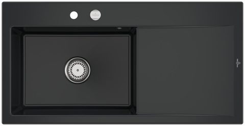 Villeroy & Boch Subway Style 60 – vestavný dřez, barva Pure Black – pohled 3