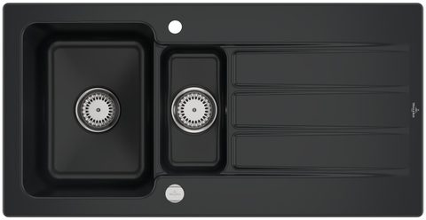 Villeroy & Boch Architectura 60 XR – vestavný dřez, barva Pure Black – pohled 3