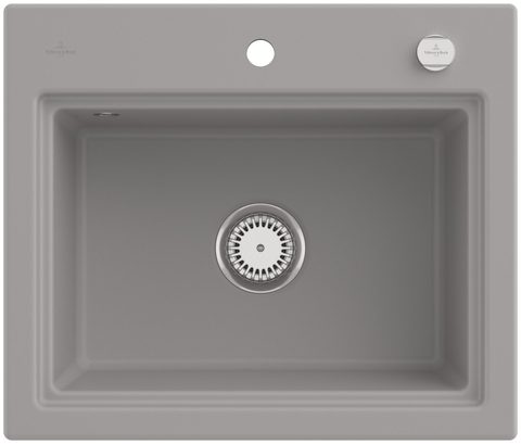 Villeroy & Boch Subway Style 60 S (odkapávač broušený hliník) – vestavný dřez, barva Fossil – pohled 3