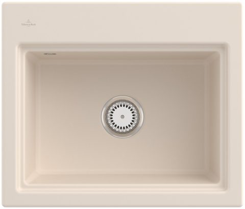 Villeroy & Boch Subway Style 60 S (odkapávač antracit) – vestavný dřez, barva Ivory – pohled 1