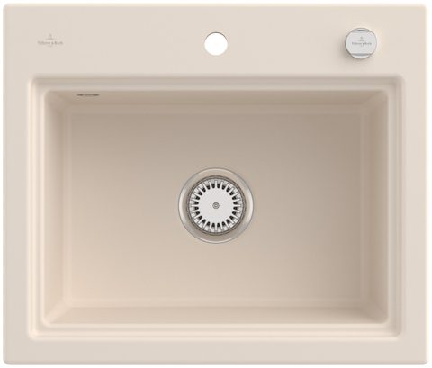 Villeroy & Boch Subway Style 60 S (odkapávač antracit) – vestavný dřez, barva Ivory – pohled 2