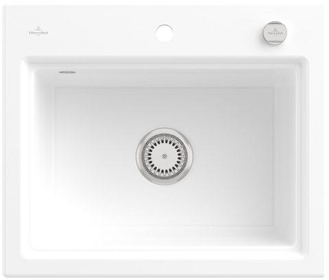 Villeroy & Boch Subway Style 60 S (odkapávač antracit) – vestavný dřez, barva Snow White – pohled 2