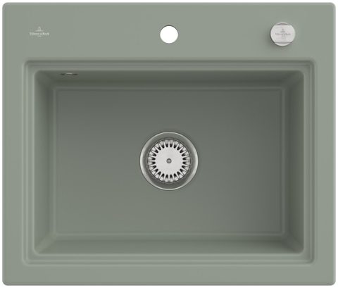 Villeroy & Boch Subway Style 60 S (odkapávač antracit) – vestavný dřez, barva Morning Green – pohled 2