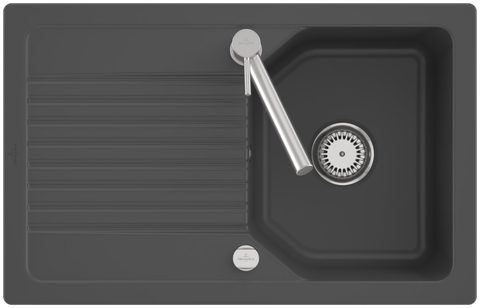 Villeroy & Boch Linara 45 – vestavný dřez, barva Graphite – pohled 2