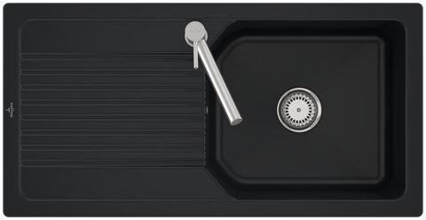 Villeroy & Boch Linara 60 – vestavný dřez, barva Pure Black – pohled 1