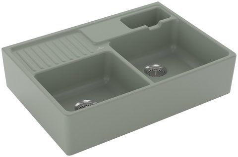 Villeroy & Boch Modulový dvoudřez – dvoudřez, barva Morning Green – pohled 1
