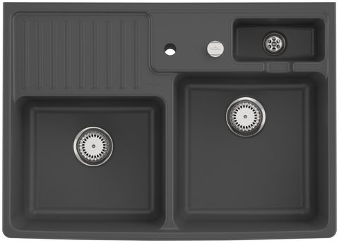 Villeroy & Boch Modulový dvoudřez – dvoudřez, barva Graphite – pohled 2