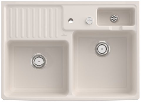 Villeroy & Boch Modulový dvoudřez – dvoudřez, barva Crema – pohled 3