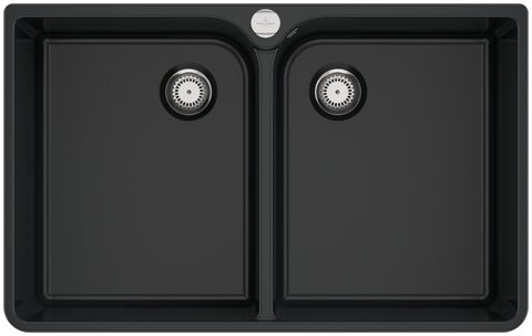 Villeroy & Boch Farmhouse 80 X – dvoudřez, barva Pure Black – pohled 4