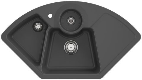 Villeroy & Boch Solo corner – rohový dřez, barva Graphite – pohled 1