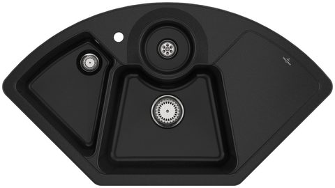 Villeroy & Boch Solo corner – rohový dřez, barva Chromit – pohled 1