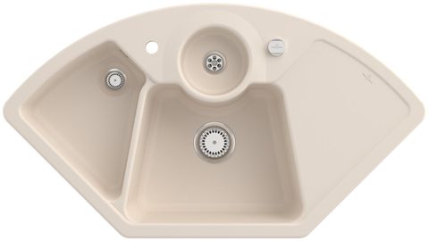 Villeroy & Boch Solo corner – rohový dřez, barva Ivory – pohled 3