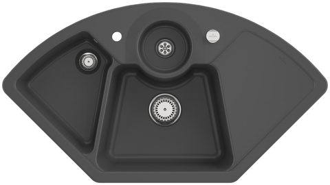 Villeroy & Boch Solo corner – rohový dřez, barva Graphite – pohled 2