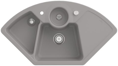 Villeroy & Boch Solo corner – rohový dřez, barva Fossil – pohled 3