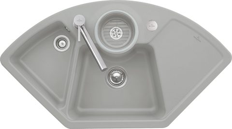 Villeroy & Boch Solo corner – rohový dřez, barva Fossil – pohled 4
