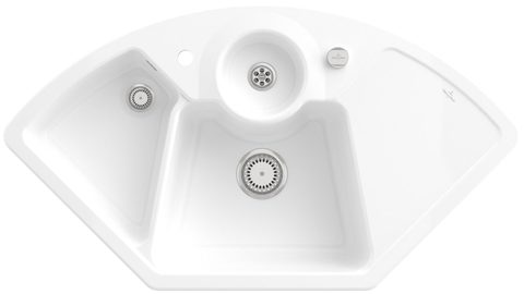 Villeroy & Boch Solo corner – rohový dřez, barva Snow White – pohled 3