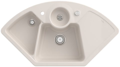Villeroy & Boch Solo corner – rohový dřez, barva Crema – pohled 3