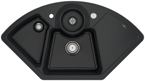 Villeroy & Boch Solo corner – rohový dřez, barva Pure Black – pohled 3