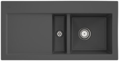 Villeroy & Boch Subway 60 – vestavný dřez, barva Graphite – pohled 3