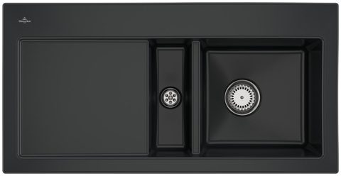 Villeroy & Boch Subway 60 – vestavný dřez, barva Pure Black – pohled 5