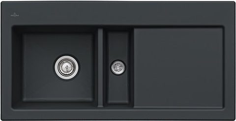 Villeroy & Boch Subway 60 – vestavný dřez, barva Pure Black – pohled 2