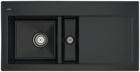 Villeroy & Boch Subway 60 – vestavný dřez, barva Pure Black – pohled 1