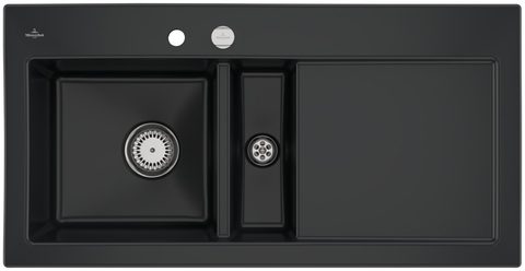 Villeroy & Boch Subway 60 – vestavný dřez, barva Pure Black – pohled 3