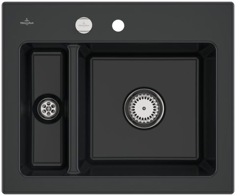 Villeroy & Boch Subway 60 XM – vestavný dřez, barva Pure Black – pohled 2