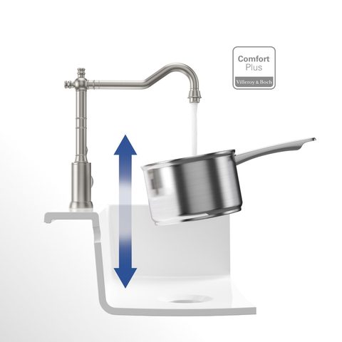 Villeroy & Boch Avia 2.0 – kuchyňská baterie, barva masivní nerez – pohled 5