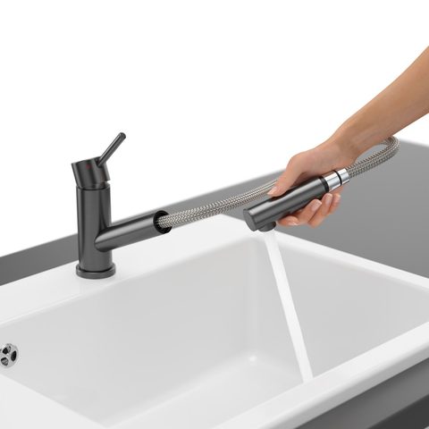 Villeroy & Boch Como Shower Window – kuchyňská baterie, barva antracit – pohled 7