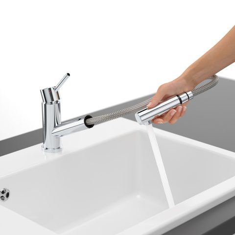 Villeroy & Boch Como Shower – kuchyňská baterie, barva masivní nerez – pohled 6