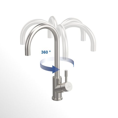 Villeroy & Boch Umbrella – kuchyňská baterie, barva masivní nerez – pohled 6