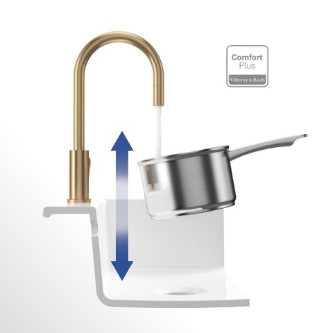 Villeroy & Boch Umbrella Flex – kuchyňská baterie, barva zlatá – pohled 6