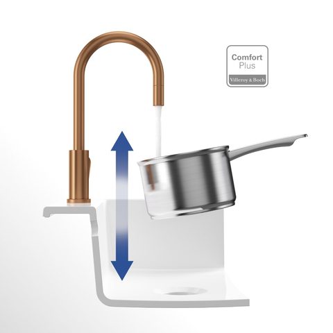 Villeroy & Boch Umbrella Flex – kuchyňská baterie, barva bronz – pohled 6