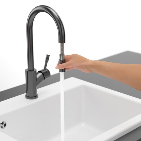 Villeroy & Boch Umbrella Flex – kuchyňská baterie, barva antracit – pohled 5