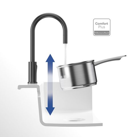 Villeroy & Boch Umbrella Flex – kuchyňská baterie, barva antracit – pohled 6
