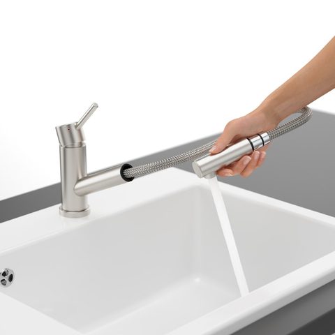 Villeroy & Boch Como Shower Window – kuchyňská baterie, barva masivní nerez – pohled 5
