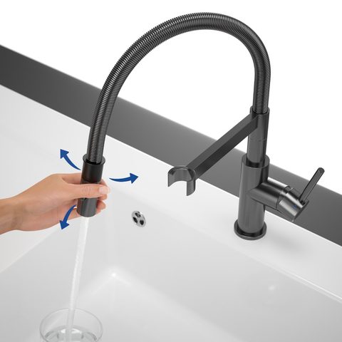 Villeroy & Boch Steel Expert Compact – kuchyňská baterie, barva antracit – pohled 5