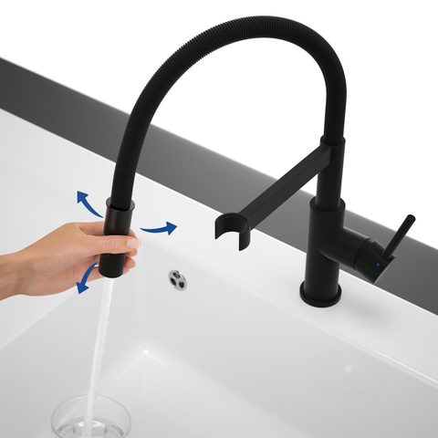 Villeroy & Boch Steel Expert Compact – kuchyňská baterie, barva matná černá – pohled 5