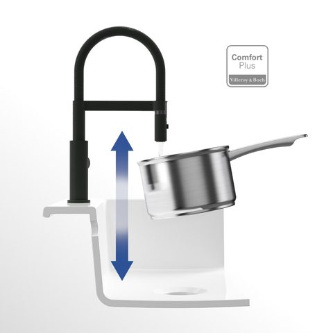 Villeroy & Boch Steel Expert Compact – kuchyňská baterie, barva matná černá – pohled 7