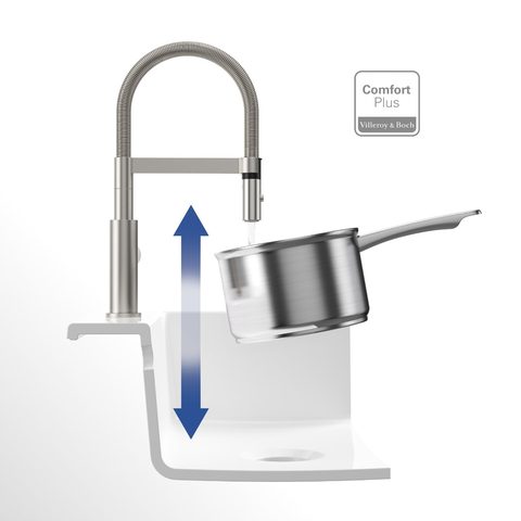 Villeroy & Boch Steel Expert Compact – kuchyňská baterie, barva masivní nerez – pohled 7