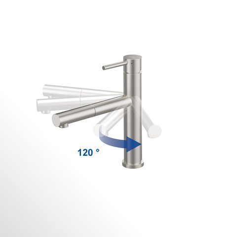 Villeroy & Boch Como Sky Shower – kuchyňská baterie, barva masivní nerez – pohled 6