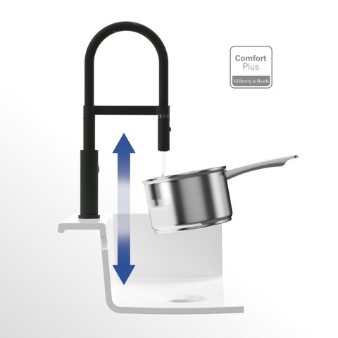 Villeroy & Boch Steel Expert 2.0 – kuchyňská baterie, barva matná černá – pohled 7