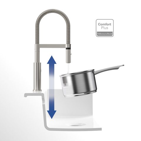 Villeroy & Boch Steel Expert 2.0 – kuchyňská baterie, barva masivní nerez – pohled 7