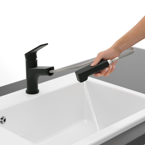 Villeroy & Boch Junis Shower – kuchyňská baterie, barva matná černá – pohled 4