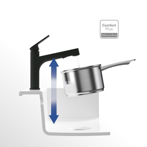 Villeroy & Boch Junis Sky Shower – kuchyňská baterie, barva matná černá – pohled 7