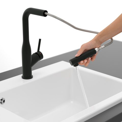 Villeroy & Boch Subway Style Shower – kuchyňská baterie, barva matná černá – pohled 5